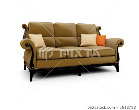 Big couch against white 3618798