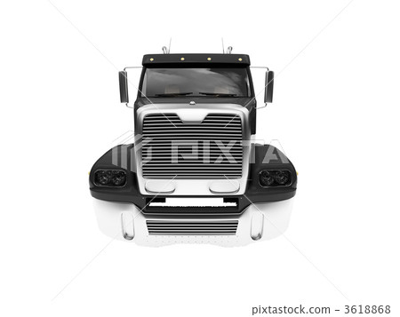 Bigtruck isolated black front view 3618868