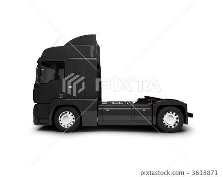 Bigtruck isolated black side view Bigtruck isolated black side view 3618871
