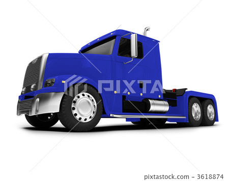 Bigtruck isolated blue front view 3618874