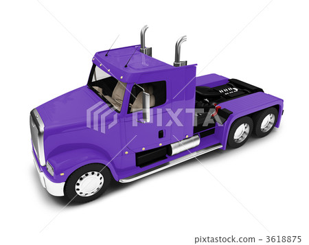 Bigtruck isolated blue front view 3618875