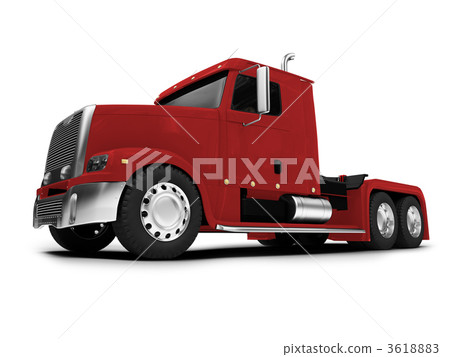 Bigtruck isolated red front view 3618883