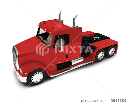 Bigtruck isolated red front view 3618884