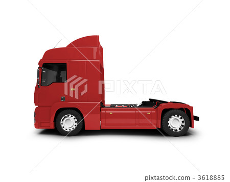Bigtruck isolated red side view 3618885