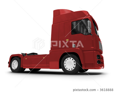 Bigtruck isolated red front view 3618888