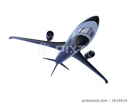 Black aircraft isolated view 3618914