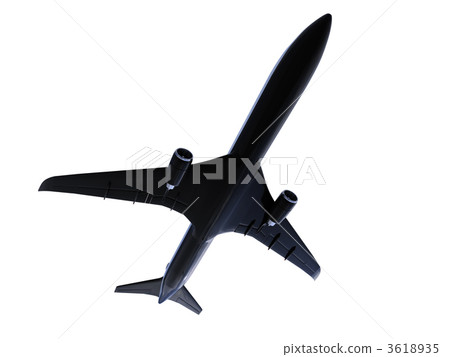 Black aircraft isolated view 3618935