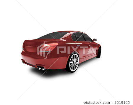 isolated red car back view 01 isolated red car back view 01 3619135