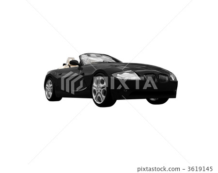 isolated black car front view 05 3619145