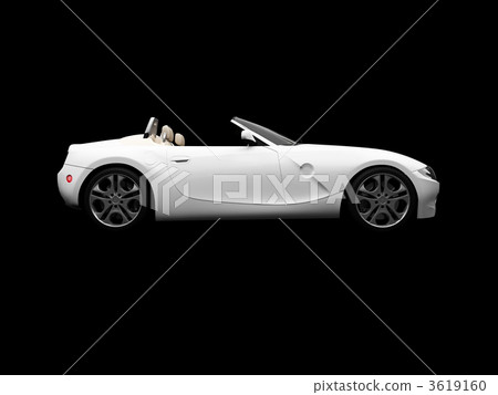 isolated white car side view isolated white car side view 3619160