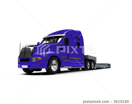 Car carrier truck front view 3619280