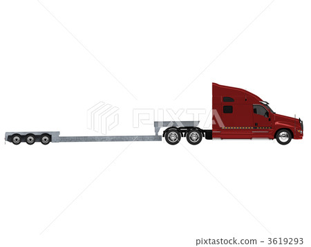 Car carrier truck back view 3619293
