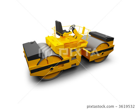 isolated heavy machine back view 01 - Stock Illustration [3619532] - PIXTA