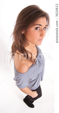 Aerial portrait of a brunette Aerial portrait of a brunette 3620612