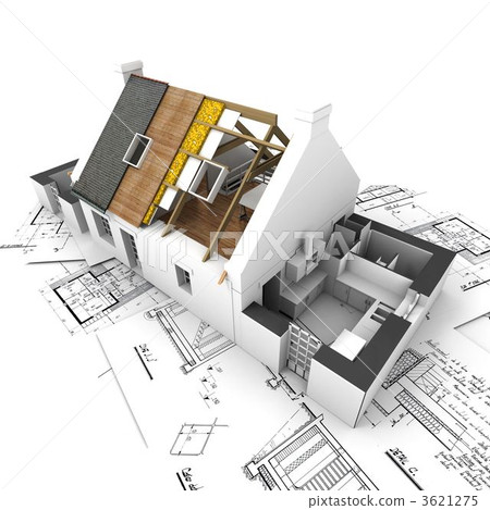 House with exposed roof layers and plans House with exposed roof layers and plans 3621275