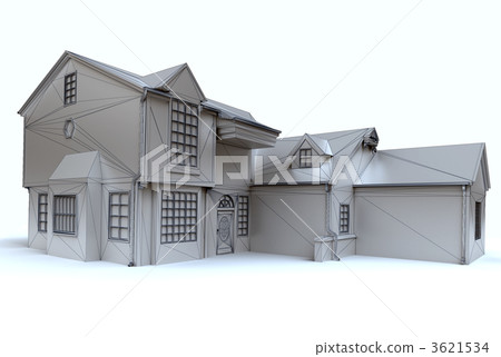 Stately home architecture model with blue sky Stately home architecture model with blue sky 3621534