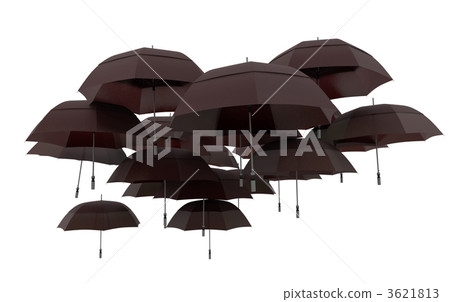 Black umbrellas flying 3621813