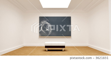 Chalk drawing on a blackboard in elegant room Chalk drawing on a blackboard in elegant room 3621831