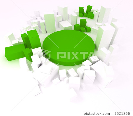 Green and white blocks 3621866