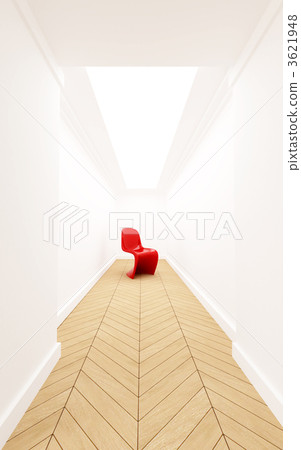 Red chair in blind corridor 3621948