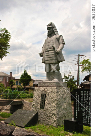 Statue of "Akechi Mitsuhide" who stands at Sakamoto Castle Ruins Park (Otsu-shi, Shiga-hamoto, Shiga Prefecture) 3625037