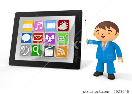 Businessman and tablet PC 3625646