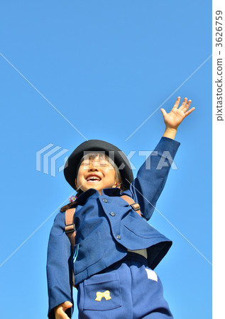 Kindergarten child raising hands (girls) Kindergarten child raising hands (girls) 3626759