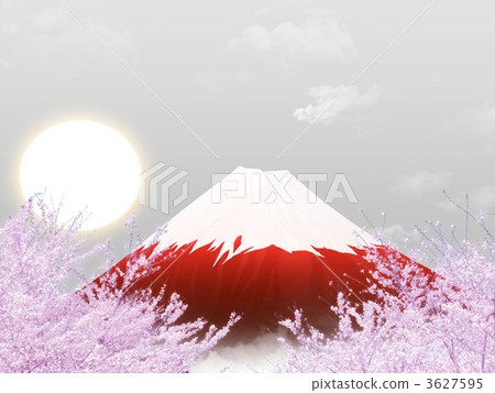 紅富士和櫻花 3627595