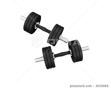 dumbbells isolated view dumbbells isolated view 3630868