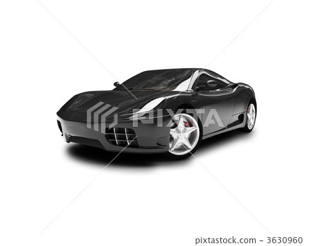 isolated black super car front view 01 isolated black super car front view 01 3630960