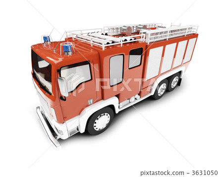 Firetruck isolated front view Firetruck isolated front view 3631050