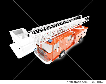 Firetruck long isolated front view Firetruck long isolated front view 3631062