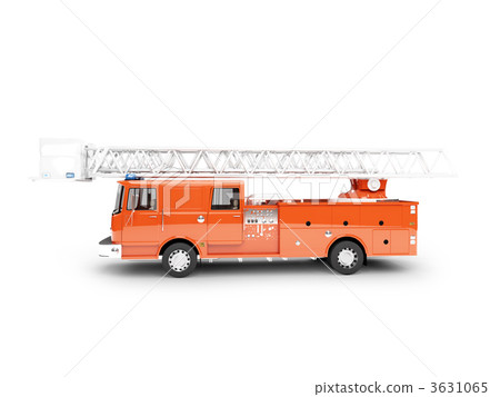 Firetruck long isolated side view 3631065