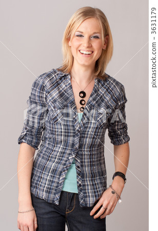 Happily laughing casual blonde 3631179
