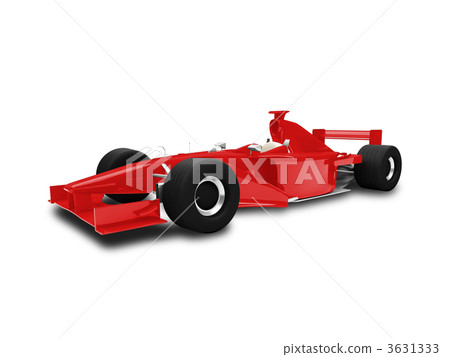 isolated red speed car front view 3631333
