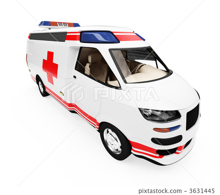 Future concept of ambulance truck isolated view Future concept of ambulance truck isolated view 3631445