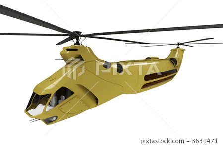 Future concept of helicopter isolated view 3631471