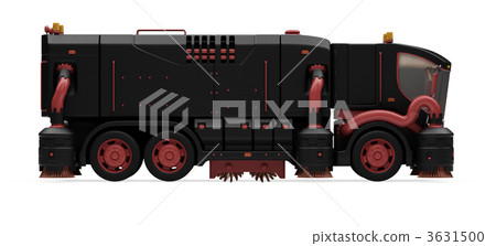 Future concept of washing truck isolated view Future concept of washing truck isolated view 3631500