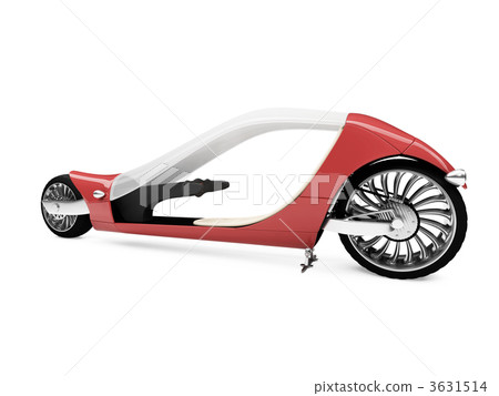 future red bike isolated view 3631514