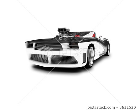 isolated black car front view 01 3631520