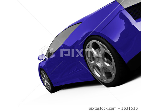 isolated closeup sportcar view isolated closeup sportcar view 3631536