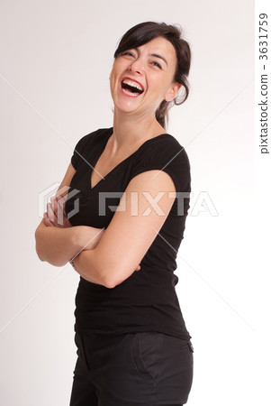 Brunette guffawing at a funny joke 3631759