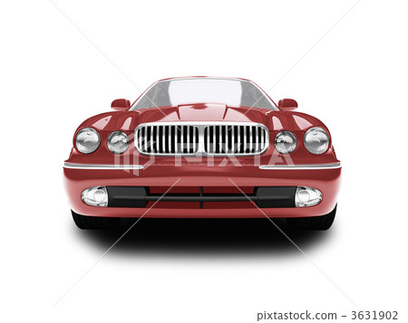 isolated red car front view isolated red car front view 3631902