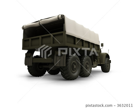 isolated big car back view 01 3632011