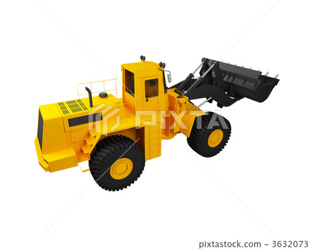 isolated heavy machine back view 01 3632073