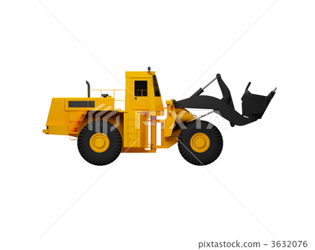 isolated heavy machine side view - Stock Illustration [3632076] - PIXTA