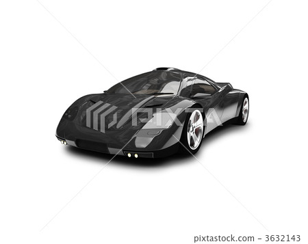 isolated black super car front view 01 isolated black super car front view 01 3632143
