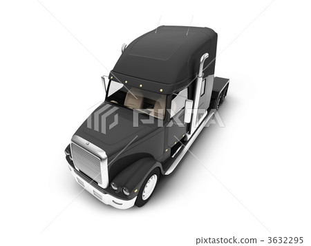 Monstertruck isolated black front view 3632295