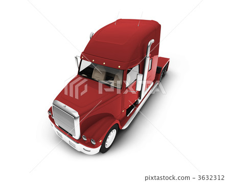 Monstertruck isolated red front view 3632312
