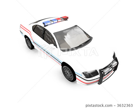 isolated police white car front view 03 isolated police white car front view 03 3632363